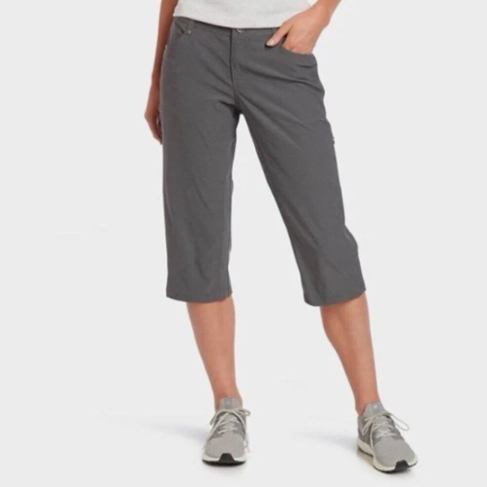 KUHL Trekr Kapri Capri Pants Womens 8 Green Outdoor Lightweight Quick Dry
